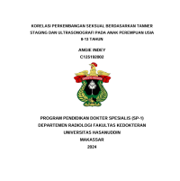 Image of Korelasi perkembangan seksual berdasarkan tanner staging dan ultrasonografi pada anak perempuan usia 8-13 tahun