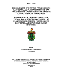 Image of Perbandingan efektivitas paraprobiotik lactobacillus plantarum topikal dana paraprobiotik lactobacillus rhamnosus topikal terhadap hidrasi kulit