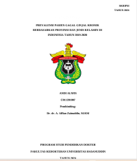 Image of Prevalensi pasien gagal ginjal kronik berdasarkan provinsi dan jenis kelamin di Indonesia tahun 2019-2020