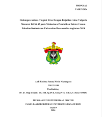 Image of Hubungan antara tingkat stres dengan kejadian akne vulgaris menurut dass 42 pada mahasiswa pendidikan dokter umum fakultas kedokteran universitas Hasanuddin angkatan 2024