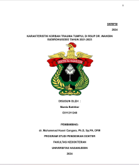 Image of Karakteristik korban trauma tumpul di RSUP DRWS tahun 2021-2023