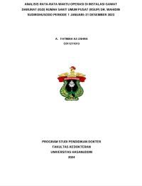 Image of Analisis rata- rata waktu operasi di instalasi gawat darurat (IGD) di RSUP DRWS periode 1 Januari - 31 Desember 2023