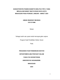 Image of Karakteristik pasien diabetes melitus tipe 2 yang menjalani rawat inap di RSUD Daya kota Makassar pada periode Januari-Maret 2024