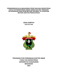 Image of Perbandingan nilai mahasiswa prodi sarjana kedokteran fakultas kedokteran unhas angkatan 2023 terhadap pelaksanaan praktikum metode drawing to learn dan metode anotasi penunjukan
