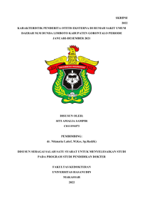 Image of karakteristik penderita otitis eksterna di RSUD M.M Dunda limboto kabupaten gorontalo periode Januari - Desember 2021