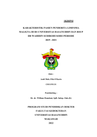 Image of Karakteristik pasien penderita limfoma maligna di rs universitas hasanuddin dan RSUP Dr. Wahidin sudirohusodo periode 2019-2021