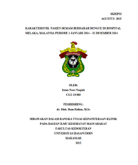 Image of Karakteristik pasien demam berdarah dengue di hospital melaka,malaysia periode 1 januari 2014-31 desember 2014