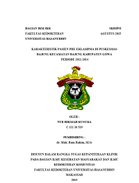 Image of Karakteristik pasien pre-eklampsia di puskesmas bajeng kecamatan bajeng kabupaten gowa periode 2011-2014