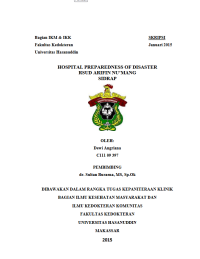 Image of Hospital preparedness of disaster rsud arifin nu'mang sidrap
