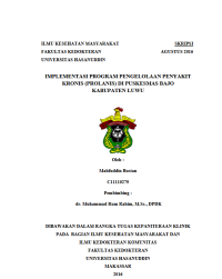 Image of Implementasi program penyakit kronis (prolanis) di puskesmas bajo kabupaten luwu