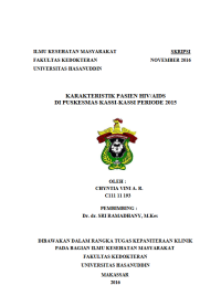 Image of Karakteristik pasien hiv/aids di puskesmas kassi-kassi periode 2015