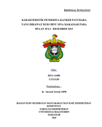 Image of Karakteristik penderita kanker payudara yang dirawat di rs ibnu sina makassar pada bulan juli - desember 2015