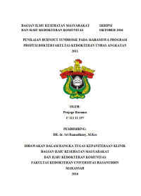 Image of Penilaian burnout syndrome pada mahasiswa program profesi dokter fakultas kedokteran unhas angkatan 2011