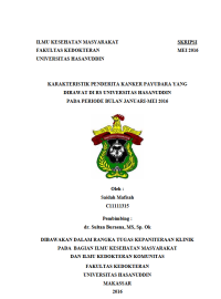 Image of Karakteristik penderita kanker payudara yang dirawat di rs universitas hasanuddin pada periode bulan januari-mei 2016