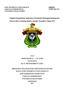 Image of Tingkat pengetahuan mahasiswa di smk seksyen dua terhadap bahaya kanker payudara tahun 2017
