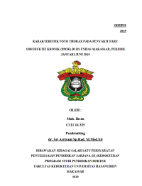 Image of Karakteristik foto thorax pada penyakit paru obstruktif kronik(ppok) di rs unhas makassar, periodejanuari-juni 2019