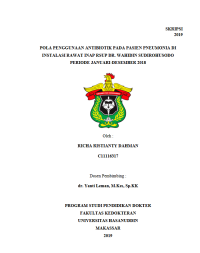 Image of Pola penggunaan antibiotik pada pasien pneumonia di instalasi rawat inap di rsup dr. wahidin sudirohusodo periode januari-desember 2018