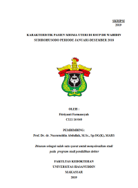 Image of Karakteristik pasien mioma uteri di rsup dr wahidin sudirohusodo periode januari-desember 2018