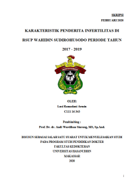Image of Karakteristik penderita infertilitas di rsup wahidin sudirohusodo periode tahun 2017-2019