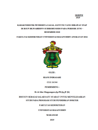 Image of Karakteristik penderita gagal jantung yang dirawat inap di rsup dr.wahidin sudirohusodo pada periode juni-desember 2018