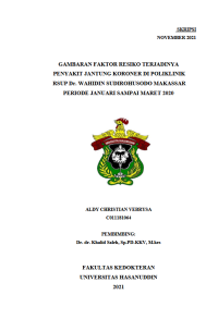 Image of Gambaran faktor resiko terjadinya penyakit jantung koroner di poliklinik rsup dr.wahidin sudirohusodo makassar periode januari sampai maret 2020