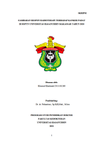 Image of Gambaran respon radioterapi terhadap kanker padat di rsptn universitas hasanuddin makassar tahun 2020