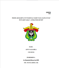 Image of Profil Kemampuan Fungsional Pasien Pasca Rawat inap Penyakit Syaraf