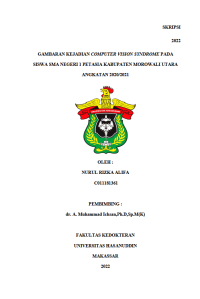 Image of Gambaran kejadian computer vision syndrome pada siswa sma negeri 1 petasia kabupaten morowali utara angkatan 2020/2021