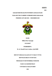 Image of Karakteristik klinis penderita kolelitiasis pada rsup dr.wahidin sudirohusodo makassar periode januari 2018-desember 2020