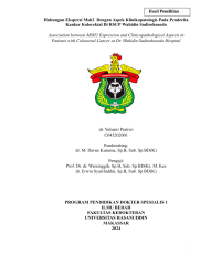 Image of Hubungan ekspresi Msh2 dengan aspek klinikopatologis pada penderita kanker kolorektal di RSUP Wahidin Sudirohusodo