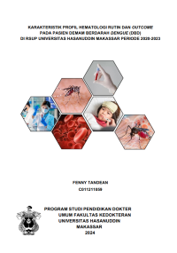 Image of Karakteristik profil hematologi rutin dan outcome pada pasien demam berdarah dengue(DBD) di rsup universitas hasanuddin makassar periode 2020-2023