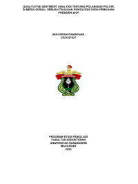 Image of Qualitative sentiment analysis tentang polarisasi politik di media sosial : sebuah tinjauan psikologis pada pemilihan presiden 2024