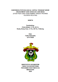 Image of Kontribusi psychological capital terhadap work engagement guru sekolah luar biasa (studi pada guru slbn pembina tingkat provinsi sulawesi selatan)