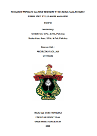 Image of Pengaruh work life balance terhadap stres kerja pada perawat rumah sakit stella maris makassar