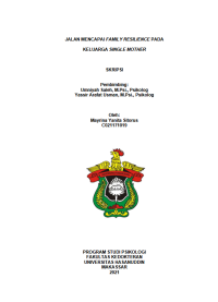 Image of Jalan mencapai family resilence pada keluarga single mother