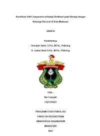 Image of Kontribusi self-compassion terhadap resiliensi pada remaja dengan keluarga bercerai di kota makassar