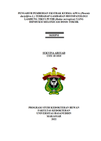 Image of Pengaruh pemberian ekstrak kurma ajwa (phoenix dactylifera L.) terhadap gambaran histapologi lambung tikus putih (rattus norvegicus) yang diinduksi meloxicam dosis toksik