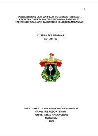 Image of Perbandingan latihan squat VS lunges terhadap kekuatan dan kecepatan tendangan pada atlet taekwondo sisuliang taekwondo club kota Makassar