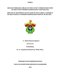 Image of Analisis perbedaan jumlah CD4 pada setiap stadium klinis pasien HIV-AIDS di RSUP Wahidin Sudirohusodo tahun 2022-2023