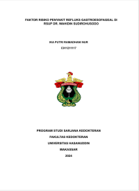 Image of Faktor risiko penyakit refluks gastroesofageal di RSUP DRWS