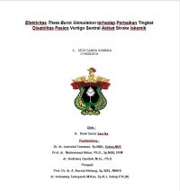 Image of Efektivitas theta burst stimulation terhadap perbaikan tingkat disabilitas pasien vertigo sentral akibat stroke iskemik