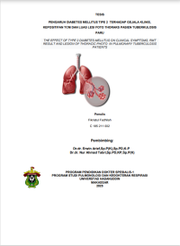 Image of Pengaruh diabetes mellitus tipe 2 terhsdsp gejsls klinis, kepo sitifan tcm dan luas lesi foto thoraks pasien tuberkolosis