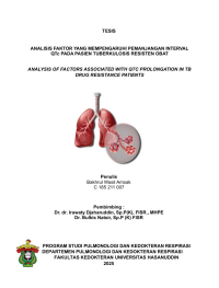 Image of Analisis faktor yang mempengaruhi pemanjangan interval qtc pada pasien turbekolosis resusten obat