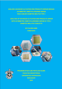 Image of Analisis advanced glycation end-products serum dengan asymmetric dimenthylarginine serum pada subjek diabetes melitius tipe 2