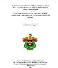 Image of Hubungan pco2 gap dengan kejadian gangguan ginjal akut pasca beda jantung terbuka di rumah sakit wahidin sudirohusodo