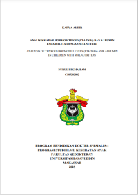 Image of Analisis kadar hormon tiroid (ft4-tshs) dab albumin pada balita dengan mlnutrisi