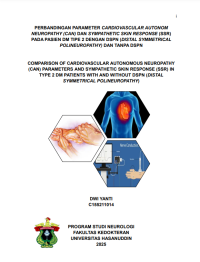 Image of Perbandingan parameter cardiovascular autonom neuropathy (can) dan sympathetic skin response (ssr) pada pasien dm tipe 2 dengan dspn (distal symmetrical polineuropathy) dan tanpa dspn