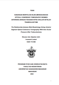 Image of Hubungan morfologi bleb (menggunakan optical coherence tomography segmen anterior) dengan tekanan intra okular setelah trabekulektomi