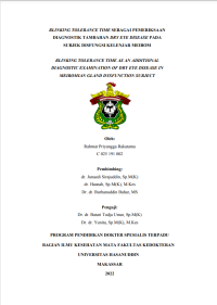 Image of Blinking tolerance time sebagai pemeriksaan diagnostik ambahan dry eye disease pada subjek disfungsi kelenjar meibom