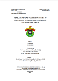 Image of Korelasi atenuasi trabekular l1 pada ct scan dengan kejadian fraktur kompresi vertebra asimtomatik